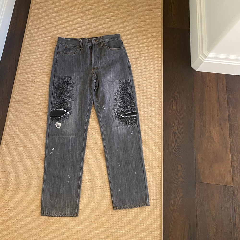 kapital CISCO Black Sashiko Denim Jeans